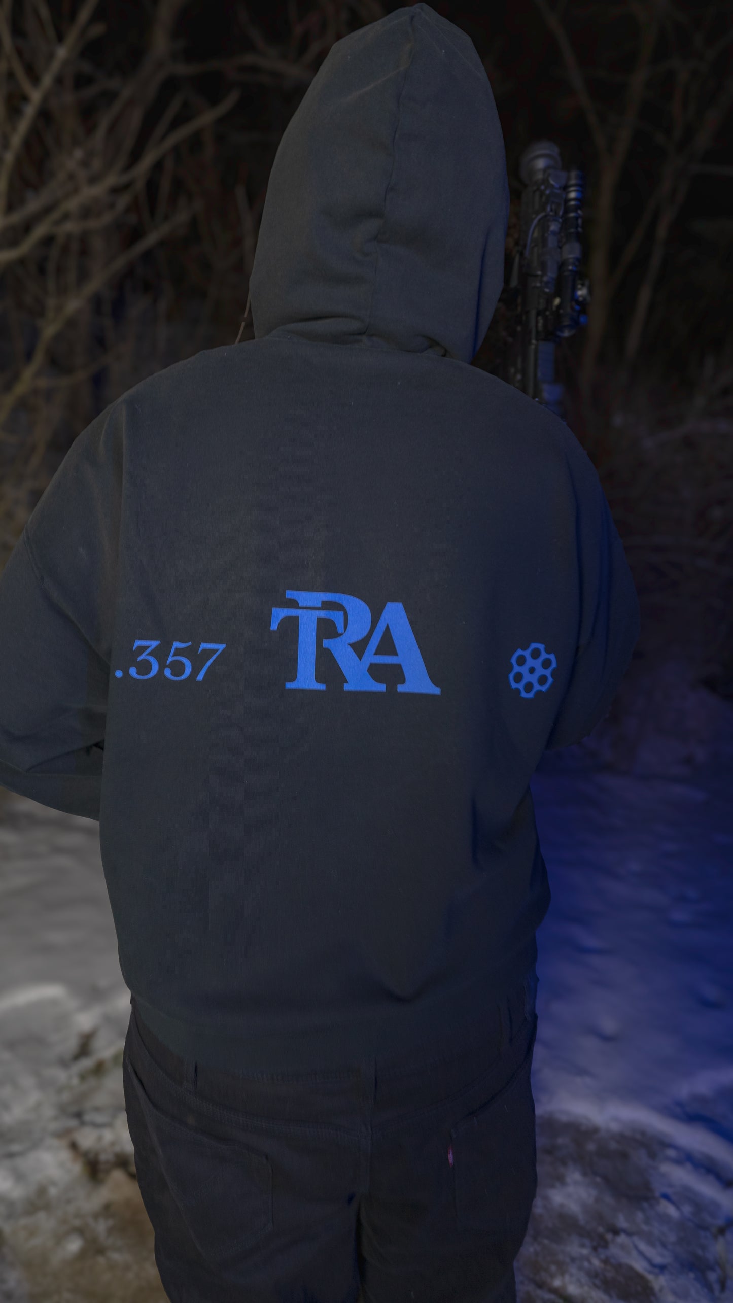 True blue Limitless .357 TRA hoodie